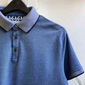 R2 blue polo shirt
